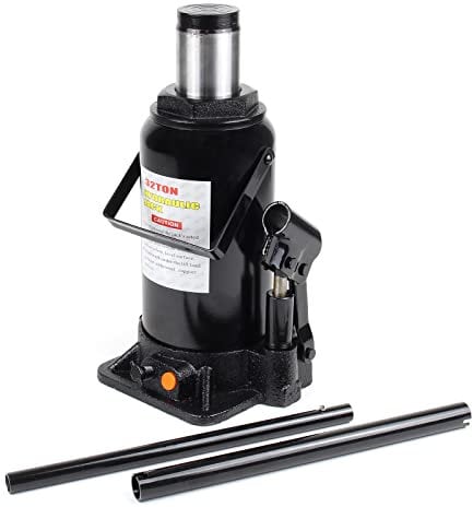 WilTec Cric Bouteille hydraulique 32T Vérin de Levage avec Fonction Descente Lente, 465 mm Max.