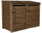 Wheelie bin storage pressure treated garden recycling store lid shed outdoor trash cover (Double, Without recycling shelf, Brown)