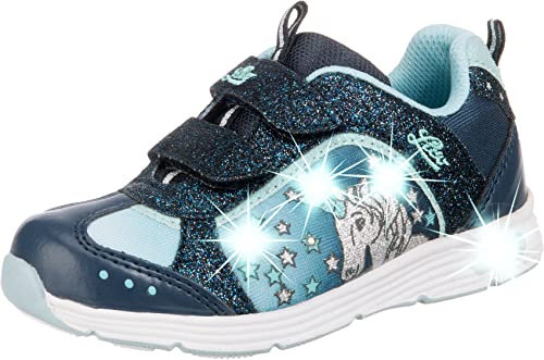 Lico Mädchen Unicorn V Blinky Sneaker, Marine Türkis, 32 EU