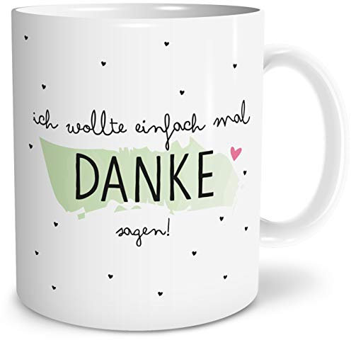 OWLBOOK® Danke Sagen Tasse | Dankeschön Geschenke für Frauen Männer Mama Papa | Muttertagsgeschenk Vatertagsgeschenk | Geburtstagsgeschenke Ostergeschenke für Erwachsene | Keramik 300 ml