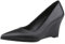 Jamron Damen Echtleder Spitze 8CM Keilabsatz Pumps Büroarbeit Gericht Schuhe Schwarz SN02411 EU39.5