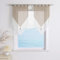 ESLIR Scheibengardinen Modern Bistrogardine küche Gardinen mit Schlaufen Transparent Vorhänge Voile Braun BxH 60x90cm 2 Stück