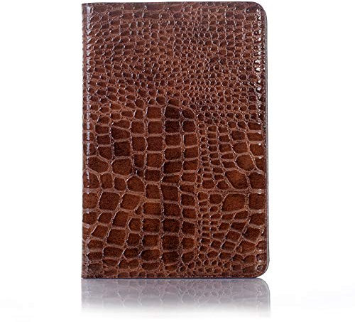 iPad Mini 5. und iPad Mini 4. Gehäuse, DMaos Krokodil Reflector Leder Stand Folio Gehäuse Smart Cover, Auto Sleep und Wake, Protector für iPad Mini 4 und 5 7,9 Zoll – Braun
