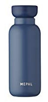 Mepal - Isolierflasche Ellipse - Doppelwandige Thermo Wasserflasche - Thermosflasche für Unterwegs - 9 Stunden heiß & 12 Stunden kalt - Edelstahl - 350 ml - Nordic denim