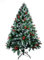 AGM 180 cm Künstliche Weihnachtsbäume mit Schneeflocken Dekor, 720 Spitzen aus Kiefern Blättern Tannenbaum Künstlich, 52 Tannenzapfen, 52 Roten Beeren, Christbäume mit Stabiler Metall Basis