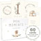 OLGS Baby Milestone Cards | Monthly set of 60 cards Teddy Lou for Boy and Girl | Baby cards gender neutral | Baby Milestones + magnetic box | Babyparty, Babyshower, Gifts cards for special moments