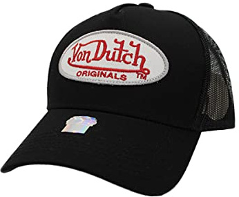Von Dutch Trucker Cap - Schwarz, Uni, Sommer, Baseball, Polyester, Large, Unisex-Erwachsene, Lifestyle, Fashion
