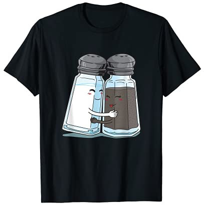 Cute Salt Pepper Shaker Hugs Funny T-Shirt
