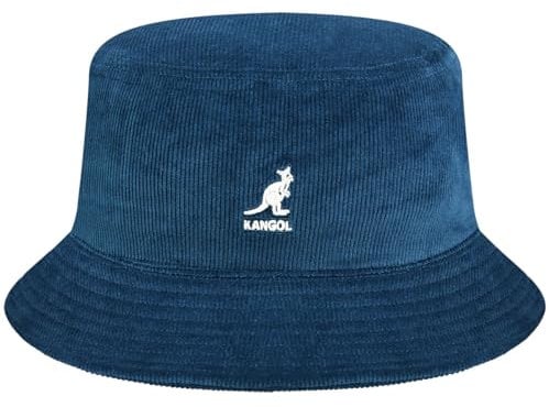 Kangol Cord Bucket Fischerhut Stoffhut Anglerhut Cordhut Baumwollhut Damen/Herren - Winter Herbst-Winter - L (58-59 cm) Petrol