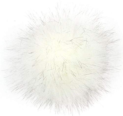 CIHANG 12PCS kunstfellbommel 10-12cm Kunstfell Bommel Pelzbommel Fellbommel Pompon Mützen Anhänger (Weiß)