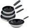 MasterPro Smart | 3 Sartenes Antiadherentes de 20, 24 y 28cm y Wok de 28cm | Aluminio Forjado | Con Mango Ergonómico | Juego de Sartenes | Todo Tipo de Cocinas 