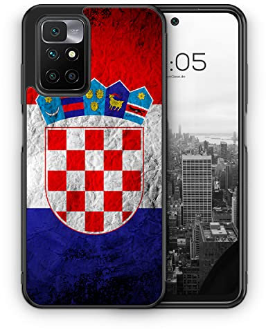 MUNIQASE Kroatien Splash Flagge Hrvatska Croatia - Silikon Hülle für Xiaomi Redmi Note 11 11S - Motiv Design Kroatisch - Cover Handyhülle Schutzhülle Case Schale