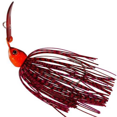 Westin Jigspinner zum Raubfischangeln auf Hecht, Barsch & Zander 21g BladeBite Tungsten Bladed Jig, Farbe:Fire Craw
