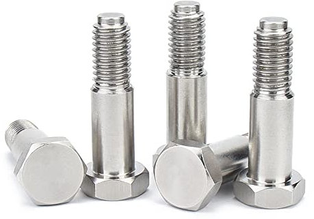 φ11 mm × M10 × 35 mm – 5 Stück Schulterschrauben aus Edelstahl 304 mit Außensechskant, aufgebohrtes Loch, Schulterdurchmesser 11 mm, Schulterlänge 35 mm, Gewindegröße M10–1,5 mm
