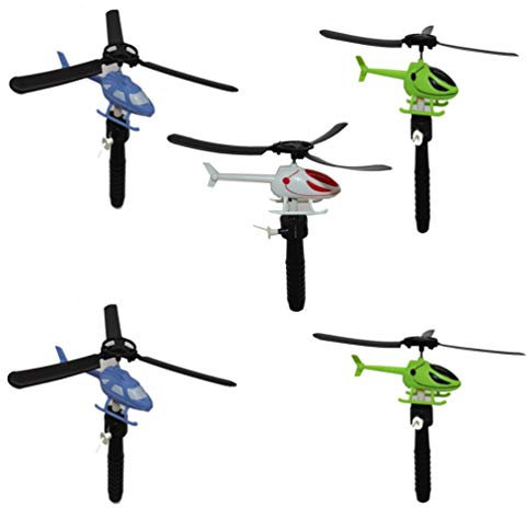 TOYANDONA 5 Stücke Schnur Fliegende Hubschrauber - Spaß Fliege Spielzeug - Kreative Lustige Pädagogisches Geschenk DIY Geburtstagsfeierbevorzugungen Goodie Bag