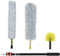 HOMCOM Kit per Pulizia della Casa con Asta di Prolunga, Spolverino per Ragnatele, Spolverino in Microfibra e Spolverino per Ventilatore a Soffitto, Giallo e Grigio