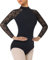 Mulnall Damen Ballett-Stehkragen Mit Hohem Ausschnitt Spitze Rückenfrei Ballett Adult Gymnastikanzug Damen Ballettkleidung(7029-06-XL)