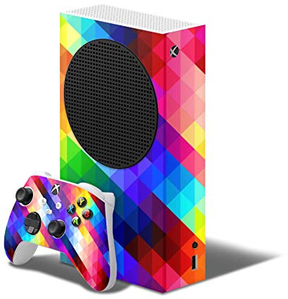 Skins4u Skin Design Schutz Folie Vinyl Aufkleber Sticker kompatibel mit Xbox Series S Gaming Wrap Faceplate Skins Cover Konsole + Controller Skin Geo