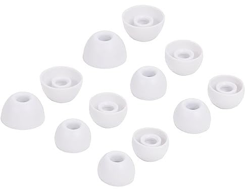 Replacement Earbuds Tips Silicone Ear Tips for JBL Tune 230NC TWS/Tune 125TWS /Tune 130NC TWS/Vibe 200TWS / Free X,Fit in Case, Buds Tips,6 Pairs S/M/L 3 Size,White713