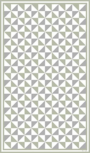 DobleUve Estudio Tapis Vinyle 31 | Vert | 65x80 cm | Tapis Cuisine | Tapis de Salon Antidérapant Antifongique Ignifuge | Tapis Enfants | Tapis Bain PVC | Tapis PVC