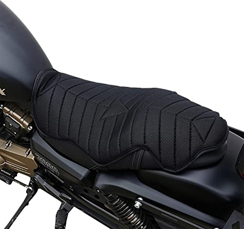 Fulenyi Motorrad Sitzkissen Druckentlastung Atmungsaktives Netz Motorrad Sitzkissen Stoßdämpfung Sitzschutz Bequem für Lange Fahrten