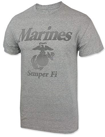 Armed Forces Gear US Marine Corps Reflektierendes PT Kurzarm-T-Shirt – Offiziell lizenzierte United States Marines Shirts für Herren, GRAU, 3X-Groß