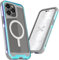 Ghostek Atomic Slim for iPhone 15 Pro Max Case, Compatible with Magnetic MagSafe Accessories, Aluminum Iridescent Fluorescent Bumper, Heavy Duty Protection (6.7 Inch, Prismatic)