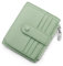 Porte Carte de Crédit Cuir Véritable Homme Femme RFID Blocage Portefeuille Cuir Petit Porte Carte Slim avec Poche à Monnaie, Porte Feuille avec 14 Emplacements et Petit Porte Monnaie (Vert Clair)