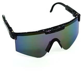 Schnelle Brille Sonnenbrille Festivalbrille Sportbrille Verspiegelt Rave Techno (C5)