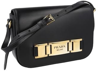 Prada Damen Schwarz Leder Schultertasche 1BD244