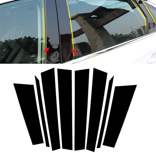 GUDFBALE Adesivo per montante B per auto, adatto per Jeep Renegade 2015-2020 nero lucido, decorazione per finestrino auto, colonna, accessori adesivi