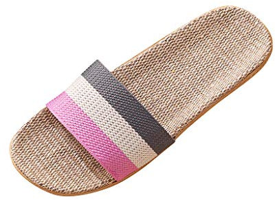 Sandalen Damen Sommer,Hausschuhe Damen Retro Espadrilles Schlappen Peep Toe Flache Schuhe Slip Ons Slippers Bequeme Rutschfeste Sommerschuhe Elegant Freizeitschuhe Frauen Espandrillos Latschen