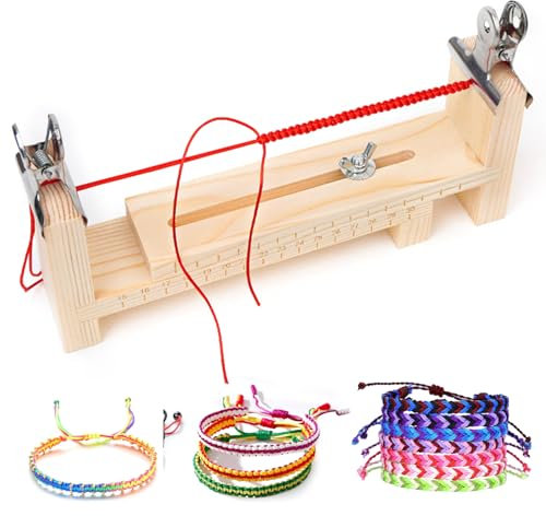 EXIN DEHCEN Wood Paracord Jig Armband Armband Maker, Jigs Bracelet Maker Mit 2 Clips, Paracords Jigs Armbands Makers, für Geflochtene Armbänder