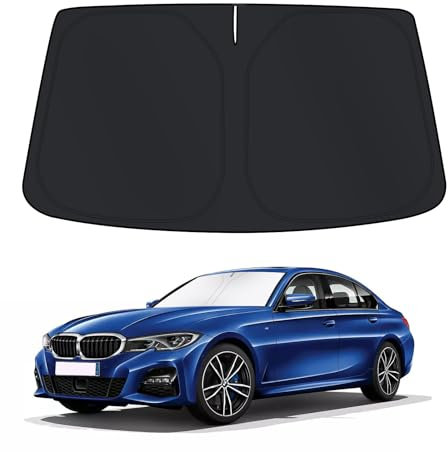 D-Lumina Parasol para Parabrisas para Accesorios B.MW Serie 3 Sedan 2020, Parasol para Parabrisas Delantero, Protector de Parabrisas de Coche contra los Rayos UV, Plegable y Portátil