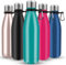 Insulated Water Bottle, Vacuum Insulated Water Bottle & Vacuum Flask with Hanging Buckle- 500ml Stainless Steel Vacuum Bottle, Double Wall Design, Standard Mouth, for Outdoor (Turquoise)