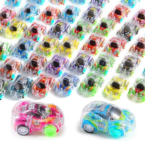 Piucrty Mitgebsel Kindergeburtstag Aufziehauto 50Pcs Tombola Preise Mini Auto Gastgeschenke Klein Spielzeugauto Set Give Away Pinata Füllung Kinder Aufziehspielzeug Party Beschäftigung Geschenke