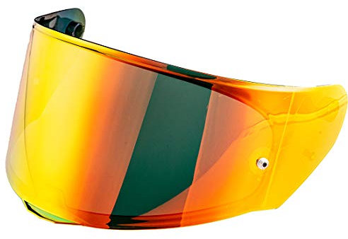 Visiere Casque Moto pour FF328/FF353/FF800,Remplacement de Visière de Lentille de Casque de Bouclier de Vent de Moto,Accessoires pour Le Casque intégral(Rouge chrome)
