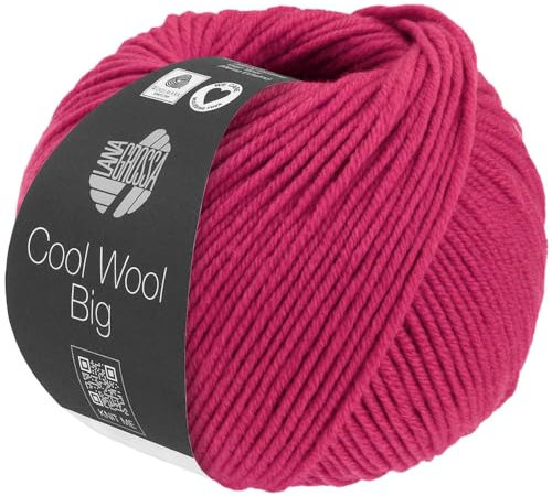 LANA GROSSA Cool Wool Big Melange | Extrafeine Merinowolle waschmaschinenfest und filzfrei | Handstrickgarn aus 100% Schurwolle (Merino) | 50g Wolle zum Stricken & Häkeln | 120m Garn FB 1632