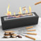 LIDVN Metall-Tisch-Feuerstelle mit 4 ausziehbaren Bratstäbchen, Innen- und Außenbereich, Tischkamin Marshmallow Smores Maker S'Mores Kit, rauchfreie Ethanol-Feuerstelle, Geschenk, zum Einzug, Schwarz