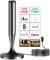 Indoor TV Aerial Freeview Aerial with Signal Booster, Strong Magnetic Base for Easy Installation, Smart TV Aerial for 4K/1080P, Compatible with All TVs