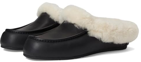 UGG Women's Ansley Mule Lthr Slipper, Black, 9