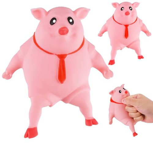 HGRGHH 2 Stück Stress Schwein, Schwein Quetsch Spielzeug, Kreatives Anti Stress Schwein Geschenke, Squishy Squeeze Spielzeug, Piggy Squeeze Toy, Anti Stress Spielzeug für Kinder Erwachsener