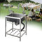 Fregadero Cocina De Acero Inoxidable Con Grifo Y Patas: Fregadero De Cocina De Acero Inoxidable Para Lavadero, Restaurante, Garaje, Jardín Al Aire Libre, Industrial, Fregadero De Estilo Rústico(50*40c