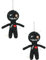 Rubu22a Funny Voodoo Doll with Needles, Large, 12 cm, Office Gift for Colleagues, Friends, Funny Gifts, Voodoo Doll for Relaxing, Stress Relief, Black (A)