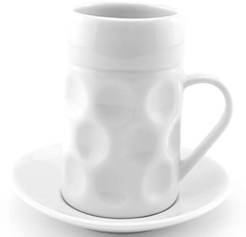 Der kleine MUC - MiniMUC – Exclusives Porzellan Set für Espresso, Schnaps. Modell Glossy Edelweiss (weiss)