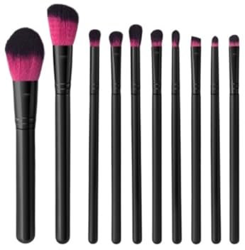 SAGELSHN Pinceaux Maquillages Ensemble De Pinceaux De Maquillage Noir Ensemble De 10 Pinceaux for Anti-cernes, Fard À Paupières Et Autres Pinceaux De Maquillage Pinceaux Cosmétiques