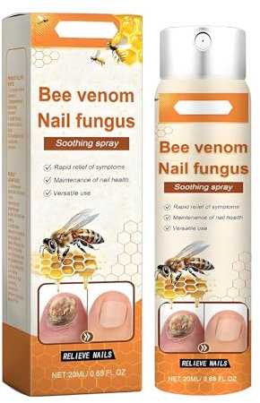 Bee Venom Nail Fungus Soothing Spray for Toenail, Gentle Formula for Nail Discoloration, Strengthens Damaged Nails, Lightweight Serum for Daily Care, Supports Healthy-Looking Nails (Nail Care Spray)