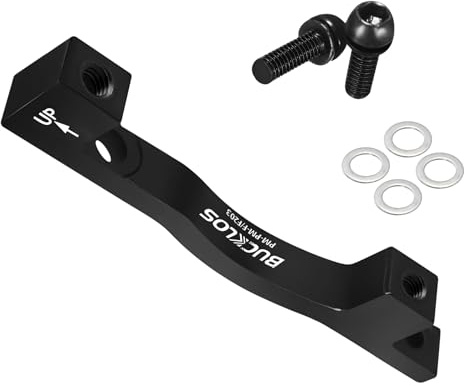 AEYINO Disc Brake Adapter,PM/Is Front Rear 203mm Disc Brake Rotor Black | Made from CNC-machined aluminium alloy, suitable for gravel and mountain roads; available in eight sizes