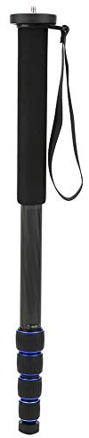 QWUUYEC Carbon Fiber Monopod Stativ, Leichtes Einbeinstativ 45 - 165 cm, Tragbar und Stabil - Schnellverschluss, Komfortabler Griff, Ideal Für DSLR Kamera und Outdoor