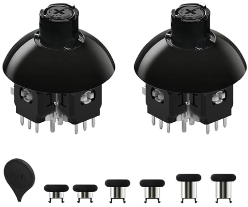 GuliKit Joystick TMR Regolabile 720° per Controller DualSense PS5 / Edge | Deriva ridotta, Alta precisione, Lunga Durabilità, con 3 Paia di Cappucci per Levette di Diverse Altezze